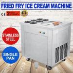 Frozen Commercial Ice Cream Frying Machine With 2 Flat Pans And Imported