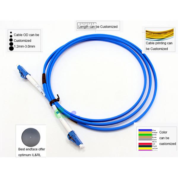 Armored Fiber Optic Patch Cables LC UPC - LC UPC Zipcord SM Duplex 3.0 LSZH Blue FIber Patch Cord Jumper