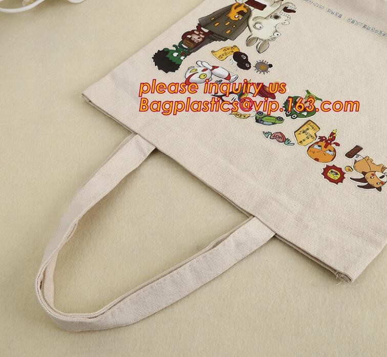Custom silk screen printed Cotton material handle style blank natural cotton canvas bag without logo bagplastics bagease