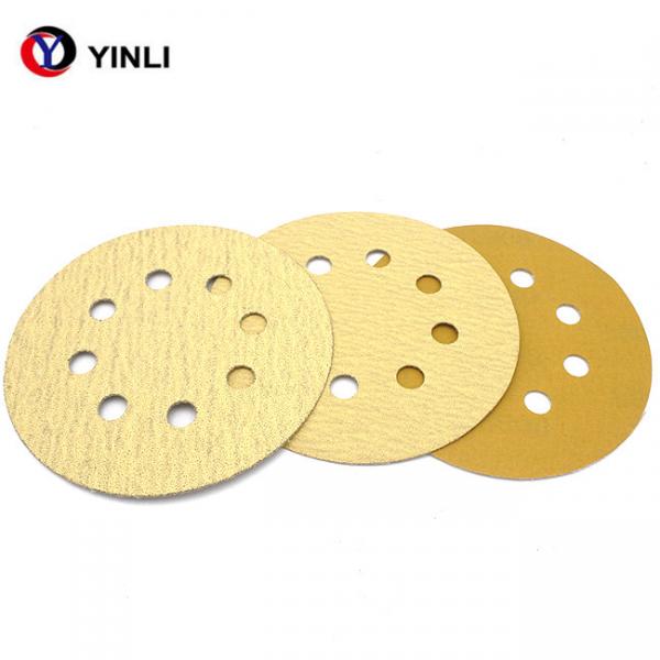 Quality Aluminium Oxide 6 Inch Adhesive Sanding Discs Auto Body Sandpaper With 17 Holes for sale