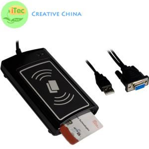 China PC and Mobile NFC Card Reader RS232 Contact and Contactless Dual interface Card Reader wholesale