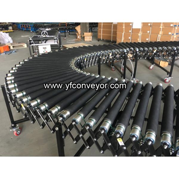 Flexible Expandable Motorized Rubber Coated Roller Conveyor,Loading Unloading Conveyor