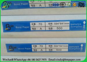 China Plain White Bond Paper For A1 A2 Size , Ream Packing 80gsm Woodfree Paper on sale
