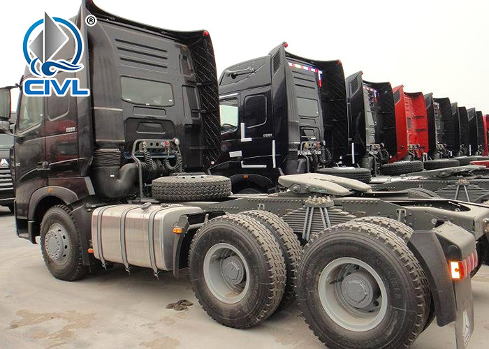 40 Ton Prime Mover Truck , Howo A7 Cabin Sinotruk 420hp 6x4 Tractor Head Truck