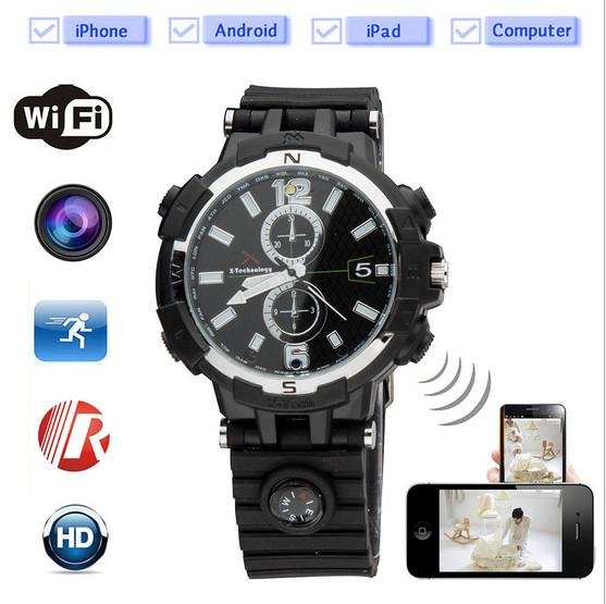 Quality black color smartwatch e-watch for iphone and android withe wifi , camera,video for sale