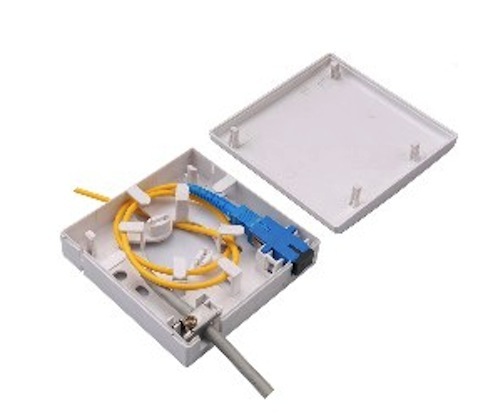 SC 2 Ports Fiber Distribution Box Indoor Faceplate 86 Type For Networking