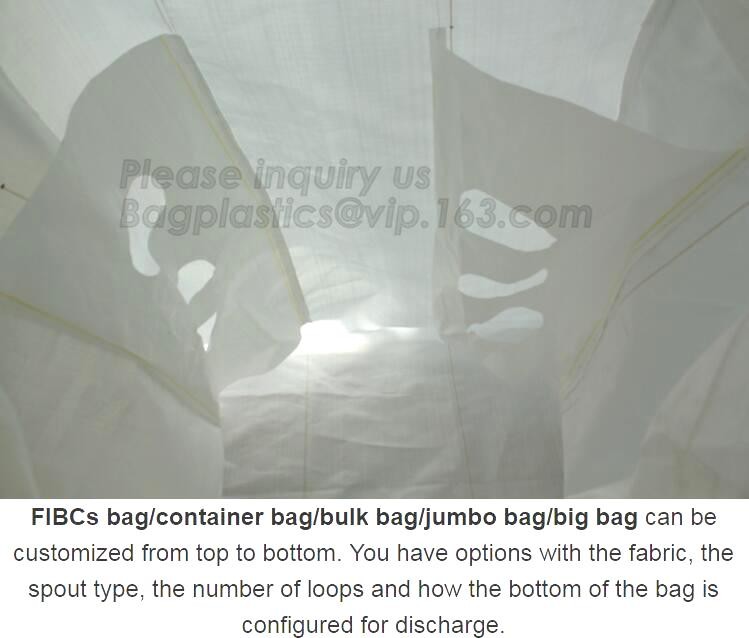 customizable PP u-panel baffle big bag /coated white woven PP jumbo bag/ventilated 4 panel baffle bag/all colors availab