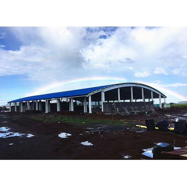 Big Span Pre Engineered Metal Building Workshop With 150km / H Wind Load