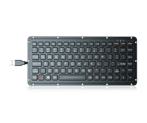 White Backlight Rugged Military Keyboard MIL-STD-461G And MIL-STD-810F With