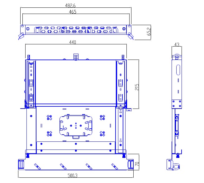 Slide Withdrawble 24 Cores SCUPC 1U Odf Optical Distribution Frame 0