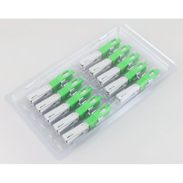 Alligator clip, flank U wedge, SM, 52mm, for drop cable, vertical input, SC/APC Fiber Optic Fast Connectors