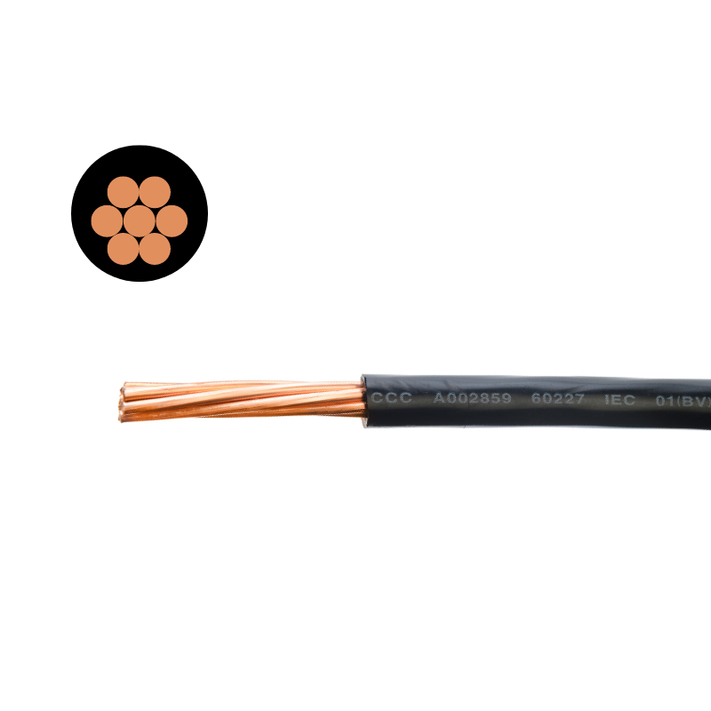 Pure Oxygen Free Copper Conductor Electric Wire Customized Size Ho7v R Pvc Insulated in English 1.5m2/2.5mm2/4mm2/6mm2