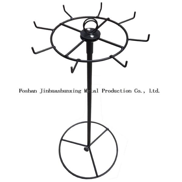 Quality 550mm Height 100mm Width Rotating Display Rack With Hooks for sale