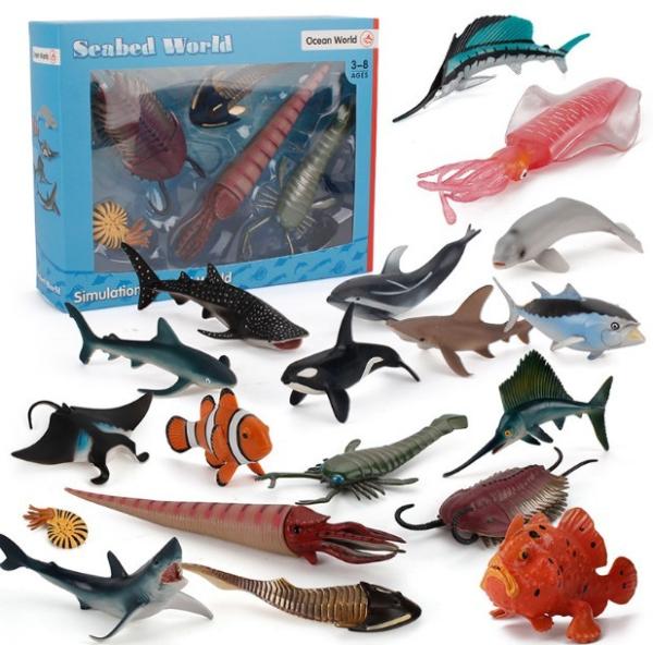 Quality OEM factory custom Simulation Sea Life Animals Model Kit Action Figures Miniature Education for sale