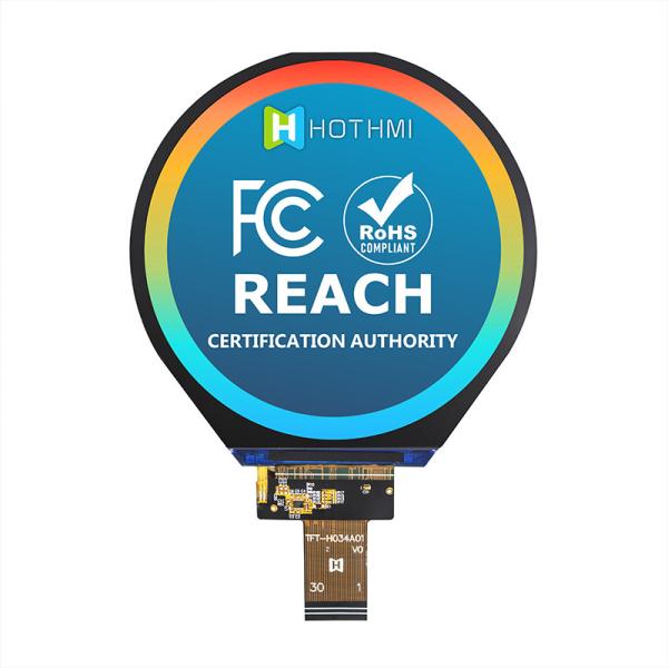 3.4 Inch IPS 800x800 Round Screen TFT Display Panel For Industrial Control