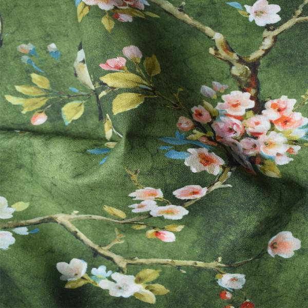 Quality Modern Polyester Cotton Fabrics Ramie Cotton Silk Printed Fabric for sale