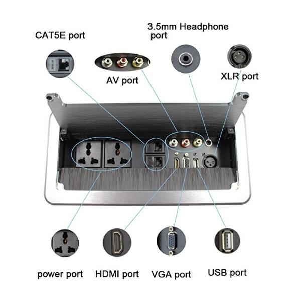 OEM Cable Cubby Box Alloy Finishing Panel Customized Made 258*171*90mm