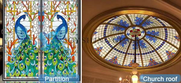 Tiffany Style Stained Glass Decorative Panels for windows / Furniture