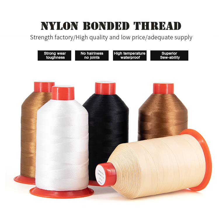 High Temperature Industrial Materials Bonded Nylon Polyester Tex70 210D/3 Thread Twisted