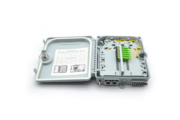 Quality FTTH 12 Core Fiber Optic Termination Box ABS 1*12 Distribution HIKINGBOX for sale