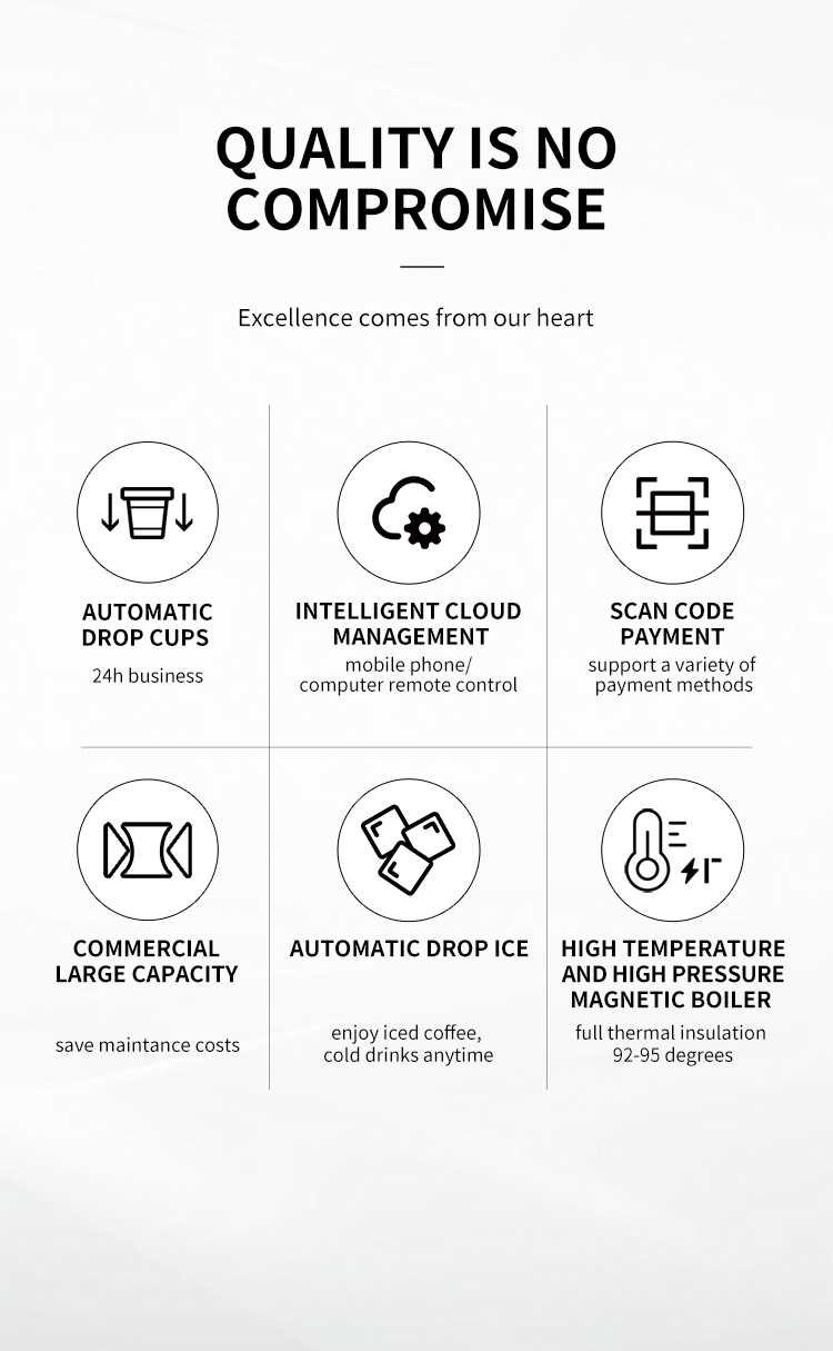 Fully Automatic Floor Standing Coffee Machine With Ice Maker For Office Spaces