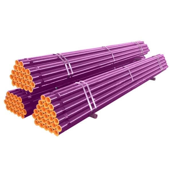 Nitriding Treatment DTH Drill Pipe Upsetting Process Rock Drill Rod 102mm Water Hard Drill Rod
