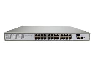 24 Port Gigabit Switch Managed 30W Watts Power Each PoE Port Hot Plug And Play