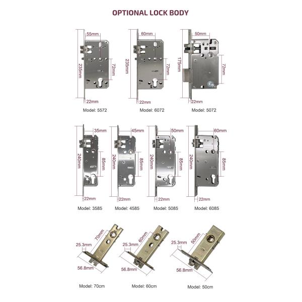 Keyless Entry Smart Wifi Door Lock Keypad APP Control IC Card Wifi Connected Door Lock