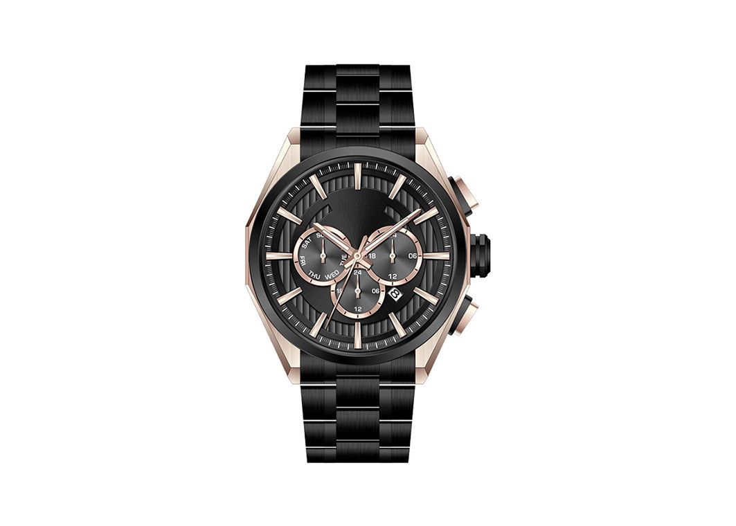Multifunction Man 316L Quartz Wristband Watch With Date 24H Function