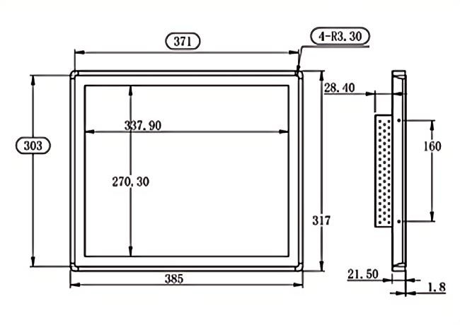 17-Inch Windows Touch Embedded Display for Aerospace Instrumentation, Laboratory Equipment, Energy Management Systems, and Public Information Panels