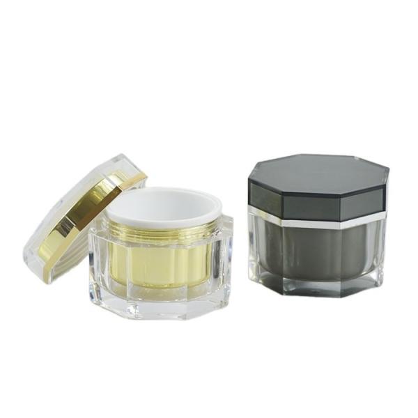 Quality 150 ML Capacity Acrylic Skin Care Container Irregular Shape Jar Plastic Container OEM/ODM for sale