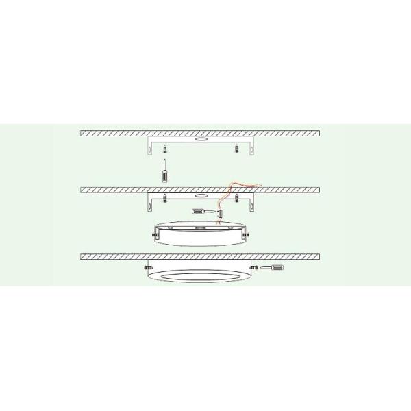 Bedroom Round Living Room IP40 SMD AC LED Double Color Surface Panel Light 12+4W