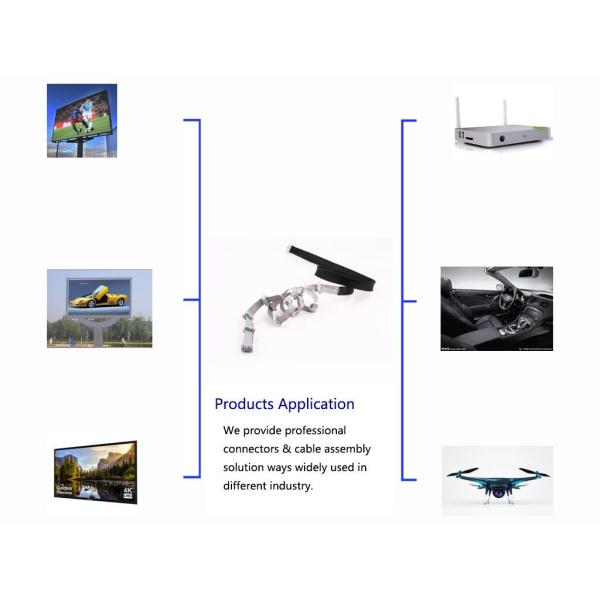 FCC 16 Pins Flat Ribbon Cable Assembly With 2.54mm IDC Socket RoHs Material
