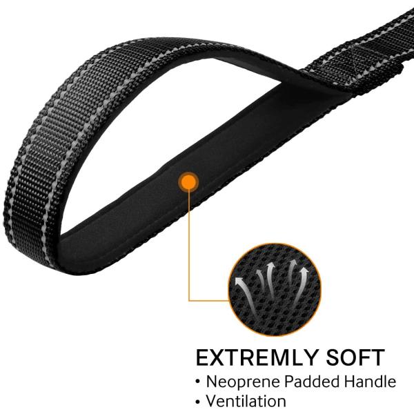 Soft Padded Handle Reflective Nylon Dog Leash With For Training Walking Lead Dogs