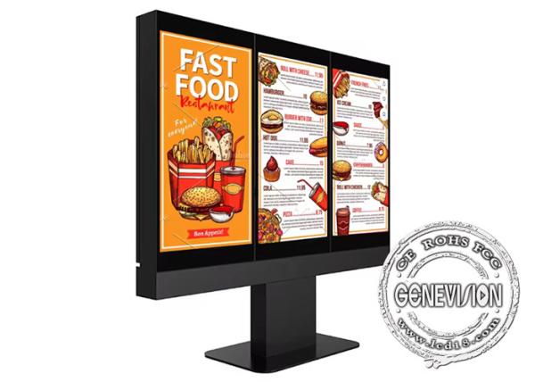 Quality Single Dual Three Screen 55" Drive Through Outdoor Digital Signage Kiosk with Dish Ordering Function for sale