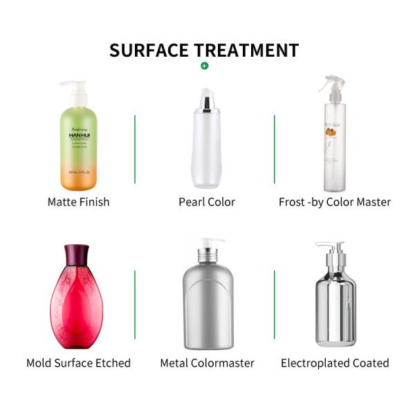 Square 10 OZ 300ml Plastic Pump Bottles With Gold Collar Pump