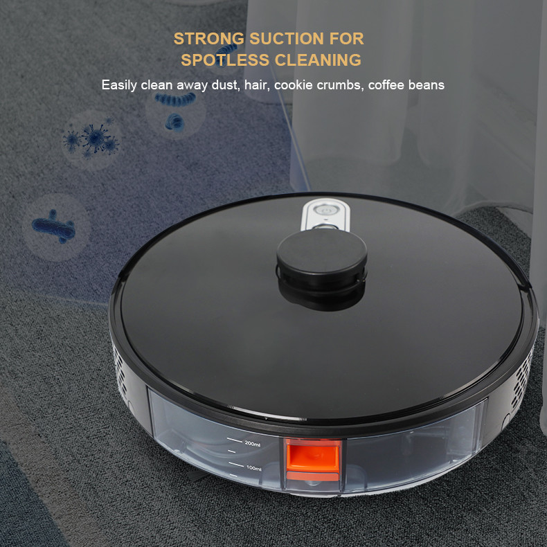 LIDAR Navigation Automatic Floor Cleaner 65dB Smart Sweeping Robot