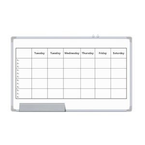 Silver Hanging Magnetic Whiteboard With Hooks Eco - Friendly Design
