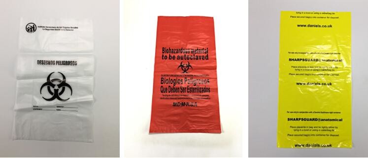 biohazard specimen Zip lockk bag with pocket, recycled custom printed ldpe 3 layers specimen bag Zip lockk bag, pac, pacrite
