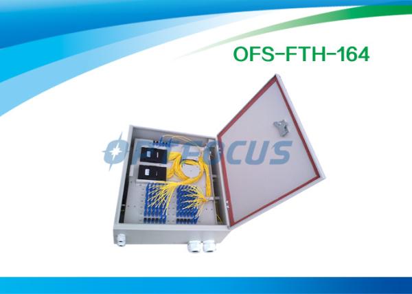 Quality Wall Mounted Cabinet Single Fiber Optic Termination Box 24 Splice Tray for sale