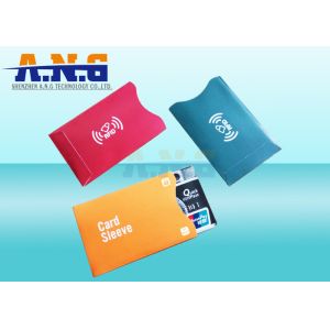 China RFID blocking Aluminium sleeve / RFID sleeves prevent electronic pick-pocketing wholesale