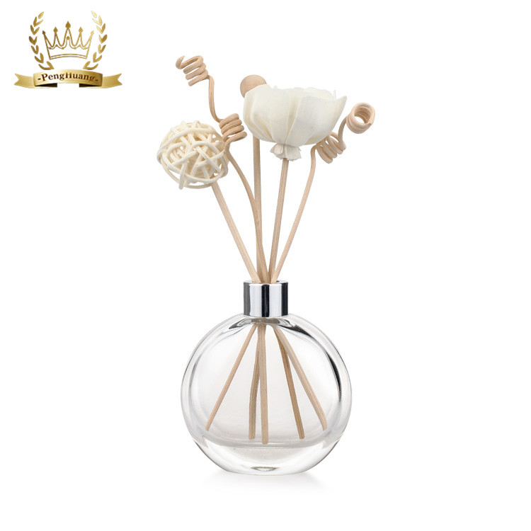 MSDS 55ml Round Reed Diffuser Bottle Clear DIY Replacement