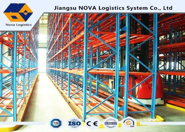 Quality SS400 Conventional Galvanized VNA Pallet Racking For Textile Industry for sale