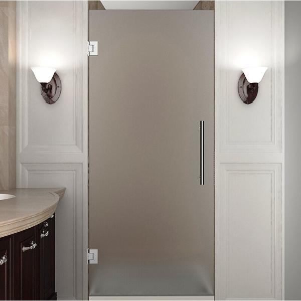 Customized Hinge Tempered Glass Door Frameless Single Swing Glass Shower Door