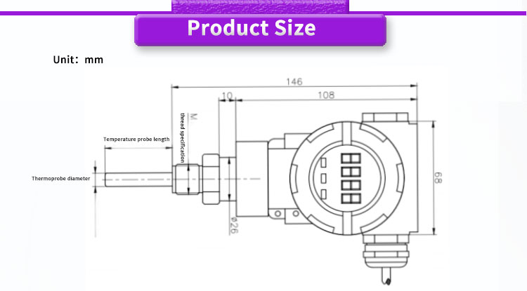 UBW500Y Explosion Proof Digital Temperature Sensor Transmitter