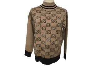 China Letters Jacquard Womens Knit Pullover Sweater Drop Shoulder Chinese OEM Factory wholesale