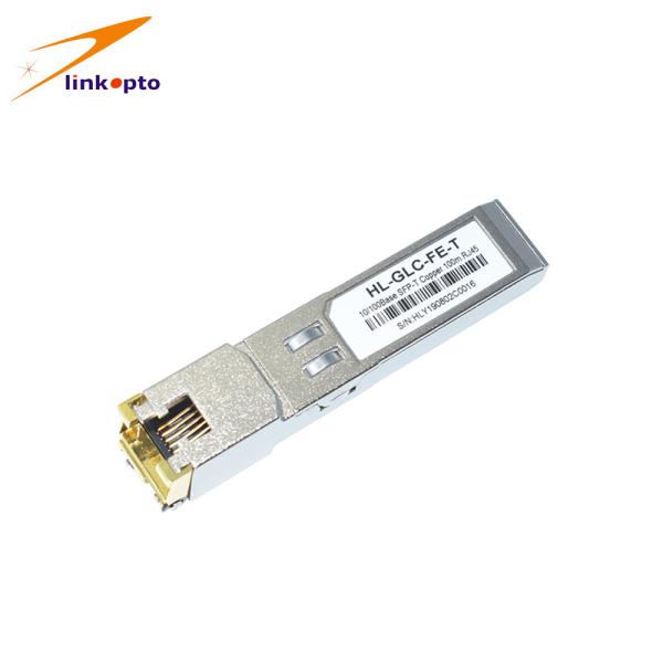 10/100M Copper-T SFP RJ45 100M Pluggable Module , RJ45 Alcatel Lucent Transceiver