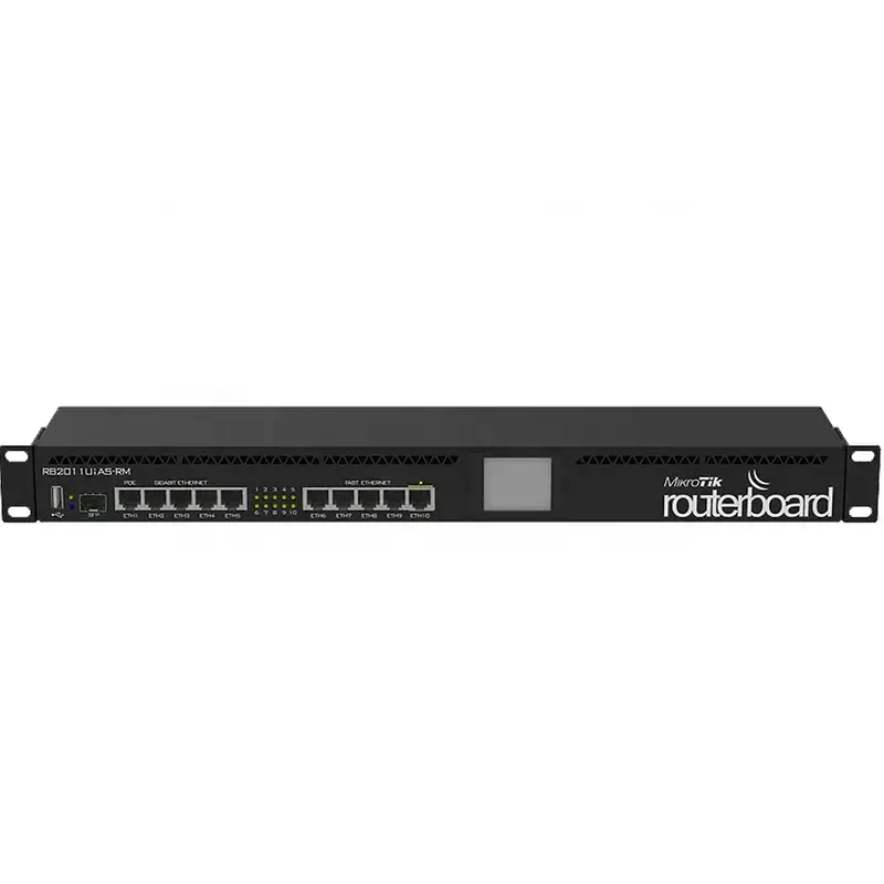 Original Mikrotik 1U Rackmount 5xEthernet Router RB2011UiAS-RM and Private Mold with WPA2 Encryption Type