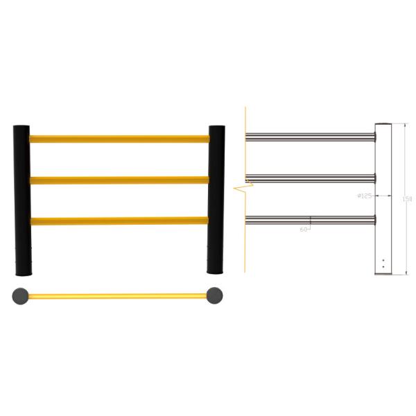 Flexible Pedestrian Barrier  Anti-Collision Guardrails Warehouse Safety Barrier Traffic Guardrails