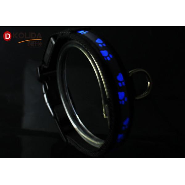 Flashing Luminous LED Dog Safety Collar , Safety Light Up USB Lighted Dog Collars
